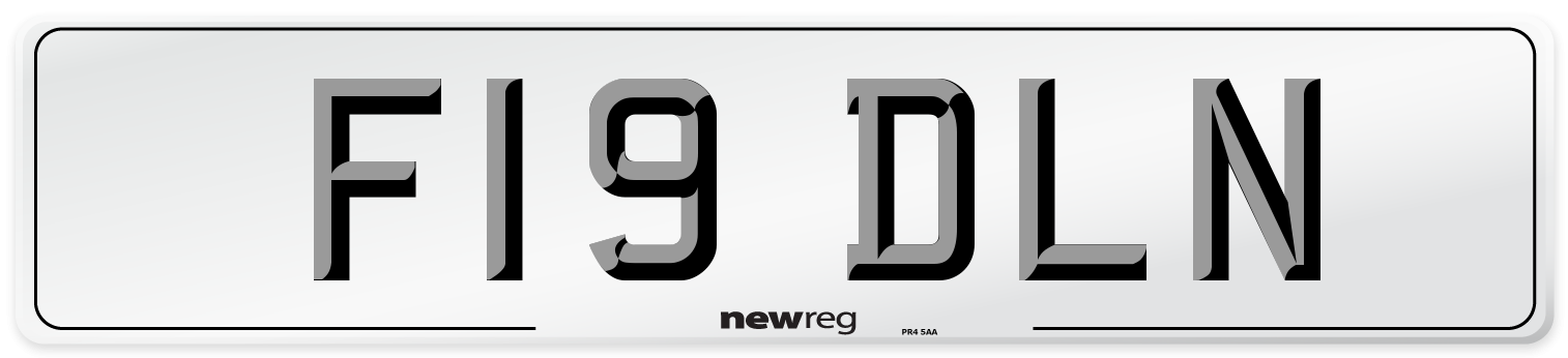 F19 DLN Number Plate from New Reg